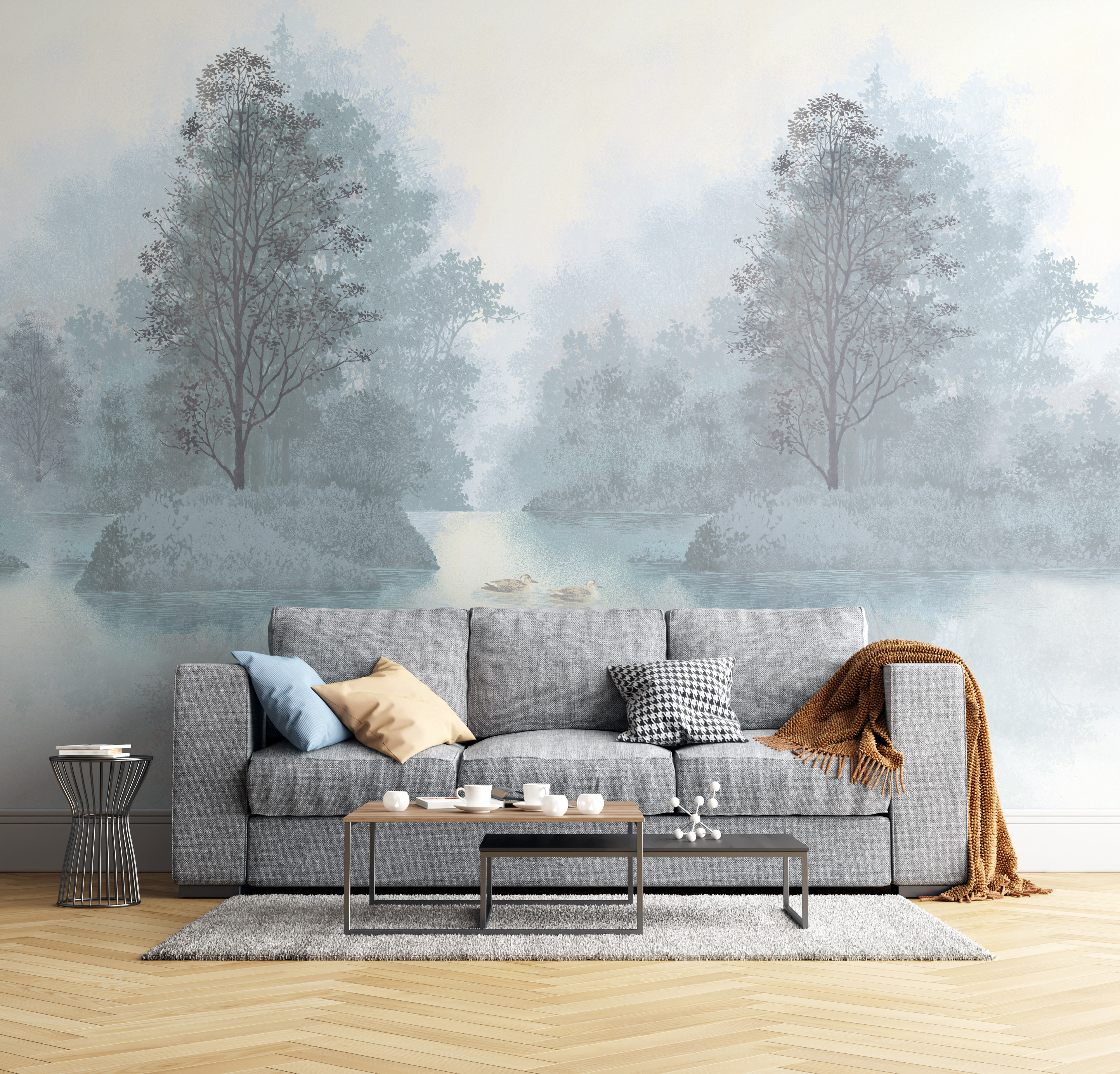 Панно Loymina Пейзаж Английские озера ART8 006 3×4 фото в интерьере